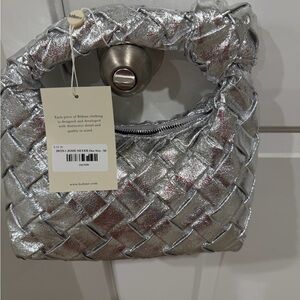 Bohme Silver Woven Mini Bag